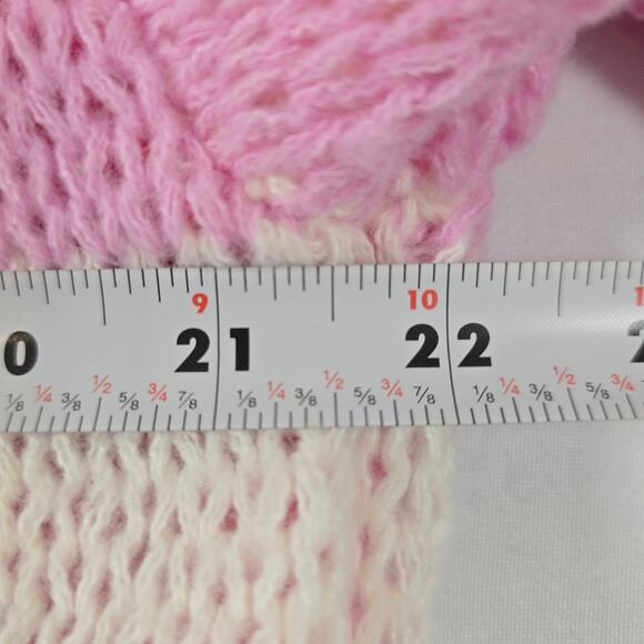 Luna Ivy Game of Love pink combo large chunky sweater. - Picture 5 of 11